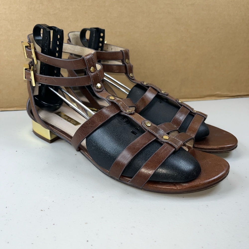 Louise et Cie Brown and Black Sandals